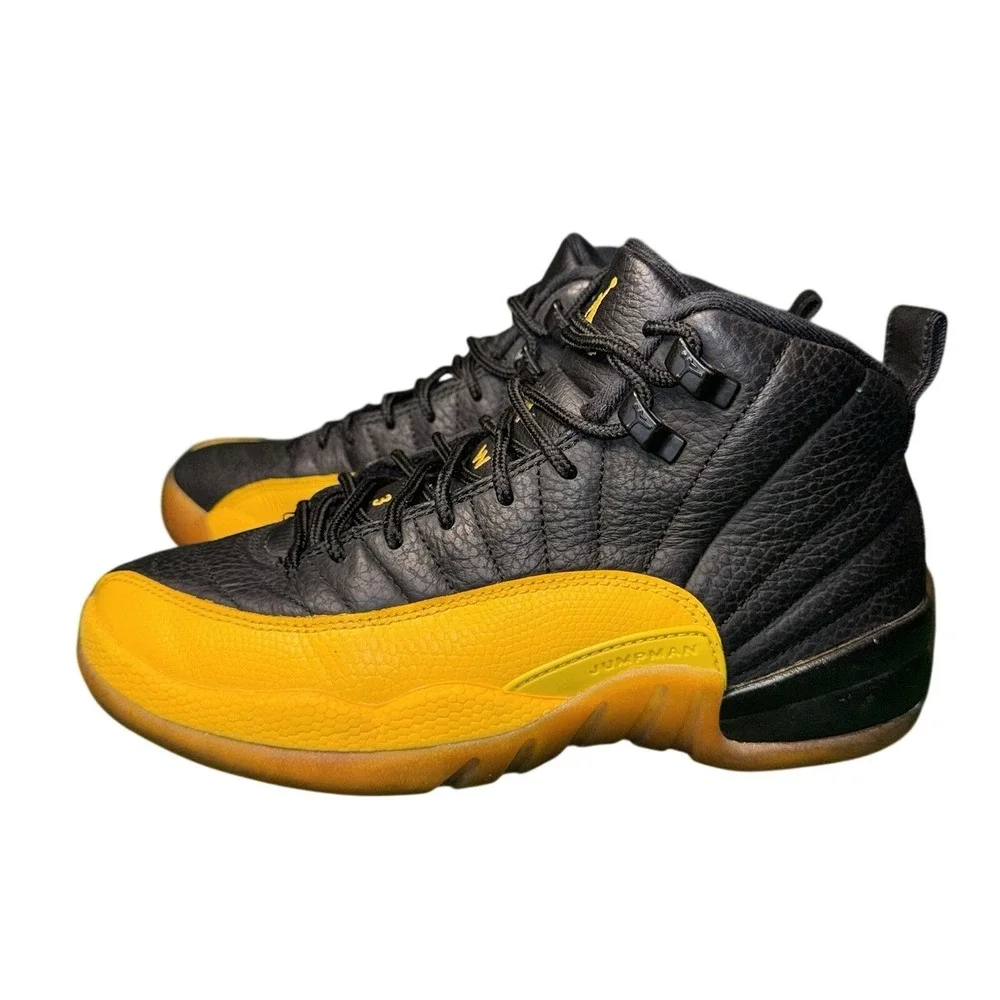 Air Jordan 12 Retro Mid University Gold Black 153265-070 GS Size 5.5Y